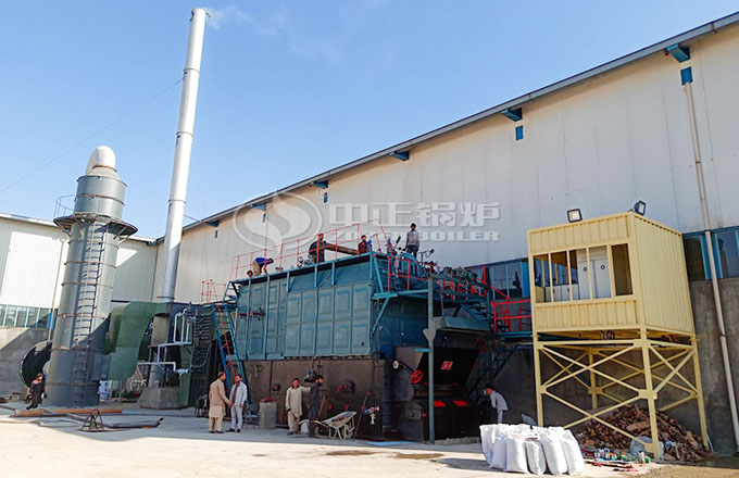 15吨SZL系列燃煤链条炉排蒸汽锅炉项目出口阿富汗